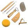 Outil de Poterie Cozyswan Outils de Sculpture Argile Burin pour Potier/Artiste de Céramique Kit 30 Pcs