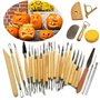 Outil de Poterie Cozyswan Outils de Sculpture Argile Burin pour Potier/Artiste de Céramique Kit 30 Pcs