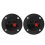 Xuniu 2 Pièces Terminal Rond Coupe Connecteur Pièces Express Spring Clip Double Reliure Post Vis Fil Or De Voiture Subwoofer Hau
