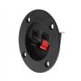 Xuniu 2 Pièces Terminal Rond Coupe Connecteur Pièces Express Spring Clip Double Reliure Post Vis Fil Or De Voiture Subwoofer Hau