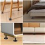 MHDUYEG Pieds de Meubles 27-40 mm Pieds Appareils Réglables 4 pièces Pieds Meubles Réglables Peuvent être Percés ou Autocollants