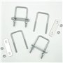 6 Pièces Boulons en U M6, 100 x 50 mm Boulons de U en Acier Inoxydable avec Écrou Cadre et Rondelle Bride de Fixation U-Bolts po
