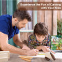 Set de couteaux à sculpter avec blocs de bois, set de sculpture sur bois pour adultes et enfants débutants, set comprenant 6 cou