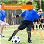 DAGORD Protège-Tibias de Football avec Protection des Manches de Cheville 4-7 Ans Protege Tibia Foot Enfant et Serre-Poignets Br