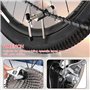 mizikuu Fouet a Chaine, 5 pièces Outil de Retrait de Cassette de Vélo Durable et antidérapant extracteur de pignon Kit Roue Libr