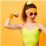 mizikuu 15 Pièces Bandeau Fluo Annee 80 Accessoire, Bandes de Transpiration Set Serre-Poignets Sport Bandeaux Sweatbands Année 8