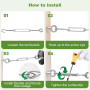 mizikuu Lot de 5 M6 Tendeur Cable, Inox 6mm Crochet Tendeur 304 en Acier Inoxydable Réglable Tendeur Grillage tendeurs à lantern