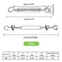 mizikuu Lot de 5 M6 Tendeur Cable, Inox 6mm Crochet Tendeur 304 en Acier Inoxydable Réglable Tendeur Grillage tendeurs à lantern