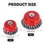 mizikuu 4PCS Brosse Conique pour Meuleuse D'angle, Brosse Métallique Nettoyage 75 mm et 100 mm Brosse de Ponçage Accessories pou