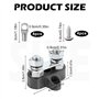 mizikuu Borniers De Batterie à Double Borne, Lot de 2 Goujons Doubles M8 Bornes Robustes 12V - 48V DC Dual Terminal Stud Bloc Bo
