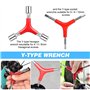 BNGXR Outil pour Rayons de Vélo, 7 Pcs Universel Vélo Outils Levier Démonte avec Levier de Pneu Outil à Rayons clé à Rayons, Out