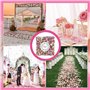 FINEVERNEK 14 Paquets de Confettis de Mariage, Pétales Naturels de Rose Séchées Biodégradables, Décoration de Fête de Mariage, J