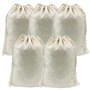 DUGYIRS 5 Pièces Sac en Coton avec Cordon de Serrage 30cm x 40cm