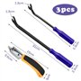 3 Pièces Arrache Agrafe Tapissier Arrache Clous Décapant D'agrafes de Rembourrage Arrache Clou de Agrafeuse pour Meuble Bureau F