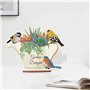 DCIDBEI 5D Diamant-Painting Objets de Décoration || Diamond Painting Fleurs et Oiseaux|| Tableau Diamant Statues Décoratives ||C