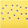 Lezevn Lot de 600 yeux mobiles ronds autocollants (0,5 cm) – Noir, transparent – Chrome – Dessin animé – Intérieur – Autocollant