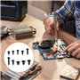 500 Pièces Noir à Tête Fraisée à Empreinte Cruciforme Vis Noir Vis à Tête Ronde en Acier au Carbone Vis Autotaraudeuse Noir Kit 