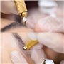 XPOOP Lot de 50 Microblading pour Sourcils, Aiguille Microblading Roses Nano, Lame Microblading Maquillage Permanent, Aiguille d
