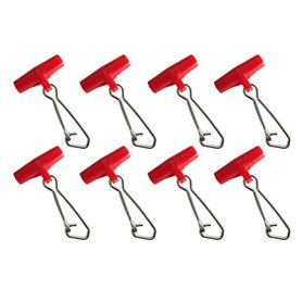 NA Lot de 40 glissières de pêche en acier inoxydable en forme de T pour pêche en mer