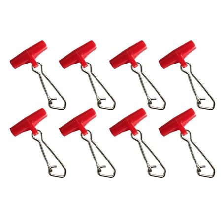 NA Lot de 40 glissières de pêche en acier inoxydable en forme de T pour pêche en mer