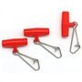 NA Lot de 40 glissières de pêche en acier inoxydable en forme de T pour pêche en mer, rouge