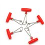 NA Lot de 40 glissières de pêche en acier inoxydable en forme de T pour pêche en mer, rouge