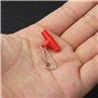 NA Lot de 40 glissières de pêche en acier inoxydable en forme de T pour pêche en mer, rouge