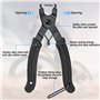 Udbrud Ensemble D'outils de Chaîne de Vélo, Rivets de Chaîne+testeur de Chaîne+Pince à Maillons+Crochet de Chaîne+6 Paires de Ch