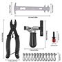 Udbrud Ensemble D'outils de Chaîne de Vélo, Rivets de Chaîne+testeur de Chaîne+Pince à Maillons+Crochet de Chaîne+6 Paires de Ch