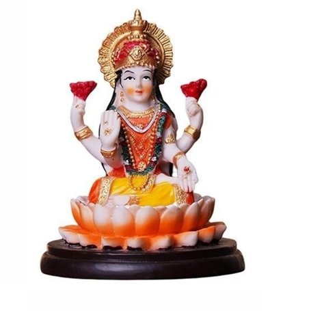 Hindou Goddess Statue religieuse Bouddha sculpture artisanat déesse des objets de richesse Fengshii Lakshmi Figurine Laxmi Figur