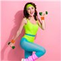 UQTUKO Bandeau Fluo Année 80, 15 Pièces Accessoire Sport Femme Homme Enfant Avec Bracelet Jambières Pour Costume Vetement Fête R