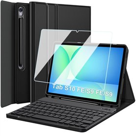 Nanhent Clavier Coque pour Samsung Galaxy Tab S10 FE 10.9" / S9 FE 10.9" / Tab S9 11"