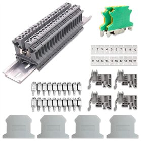 Riisoyu Kit de Bornier de Rail DIN