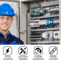 Riisoyu Kit de Bornier de Rail DIN, Universel Connecteur de Câblage Compact, Sur Rail DIN UK-2.5 Bornier Electrique Rail DIN et 