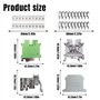 Riisoyu Kit de Bornier de Rail DIN, Universel Connecteur de Câblage Compact, Sur Rail DIN UK-2.5 Bornier Electrique Rail DIN et 