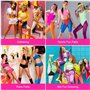 Riisoyu 20 pièces Bandeau Fluo Annee Sportifs, Ensemble de Bandeau Serre-Poignets NéOn Serre Poignet Fluo Annees 80 Bracelets Co