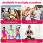 Riisoyu Bandeau Fluo Annee 80 Accessoire, 15 Pièces Ensemble de Bandeau de Sport Serre-Poignets Sports Sweatbands Absorbants Ann