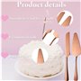 NAMIC 2 Pièces Couteau Et Serveur de Gâteau de Mariage, Pelle à Tarte en Acier Inoxydable, avec Bord Dentelé, pelle a gateau pou