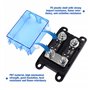 mizikuu Porte Fusible Voiture, Porte-fusibles ANM Porte-fusible Mega 2 Voies avec 2 Fusible Boulonné 100A à Courant élevé pour V