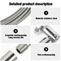 mizikuu 5m Tringle à Rideaux Kit, Câble en Acier pour Rideau Fil de Suspension pour Photo Fil de Suspension en Acier Inoxydable 