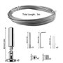 mizikuu 5m Tringle à Rideaux Kit, Câble en Acier pour Rideau Fil de Suspension pour Photo Fil de Suspension en Acier Inoxydable 