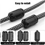 Riisoyu 40 Pièces Ferrite Antiparasite, Noir Ferrite Anneau Noyau Clip de Câble en Ferrite Filtre anti-parasite pour câbles RFI 