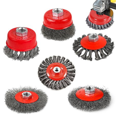 mizikuu 6PCS Brosse Conique pour Meuleuse D'angle