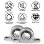 4 Pièces 20 mm Roulement avec Support Roulements de Bloc D'oreiller Roulements Alliage de Zinc Rouleme