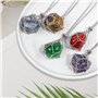 Lot de 3 métal pendentif cristal cage de collier