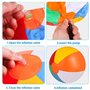 Riisoyu Ballon de Plage, 12 PCS Ballons de Plage Gonflables Portables Ballons de Jeu d'eau de Fête Arc-en-Ciel PVC étanche pour 