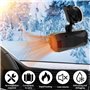 Udbrud 12 V 150 W Désembueur De Voiture Pare-Brise, 2 en 1 Ventilateur de Chauffage Chauffe Automobile Portable avec pivotant à 