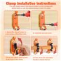 Udbrud 2PCS Support Pelle pour Barres de Toit, Orange Support de Pelle avec 4 Vis et 4 écrous, Supports de Montage Mural, Kit de