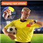 Udbrud Carton d'Arbitre de Football Set, Kit Arbitre Football avec Métal Sifflet Arbitre, PVC Cartons Jaune et Rouge Carton Arbi