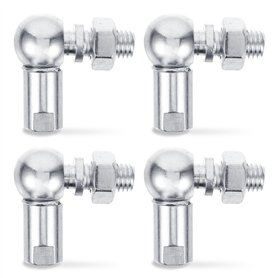 Udbrud Lot de 4 raccords à rotule en forme de L avec écrous